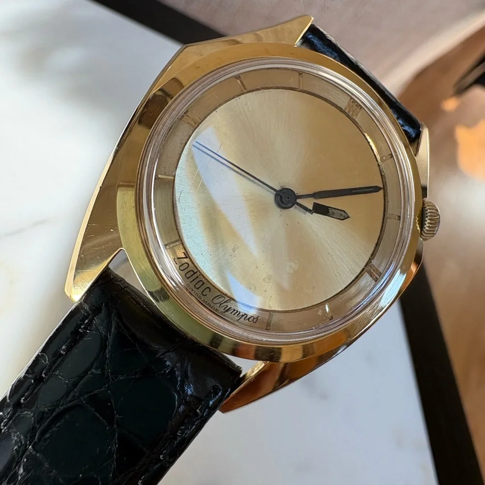 Zodiac Olympos 703-918 Vintage 70s Mystery Dial 17 Jewels Swiss Automatic Watch